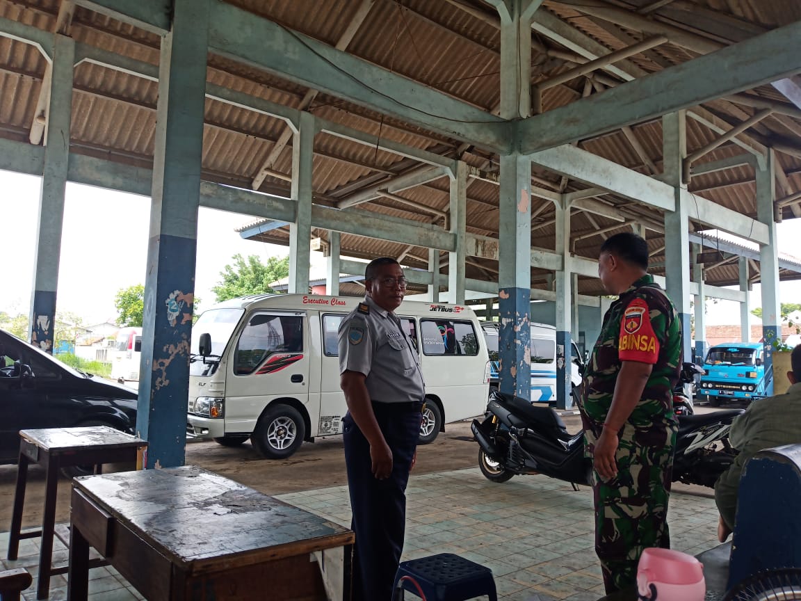 Melalui Komsos Babinsa Gedangan koramil 06/Welahan Kunjungi Terminal Gedangan